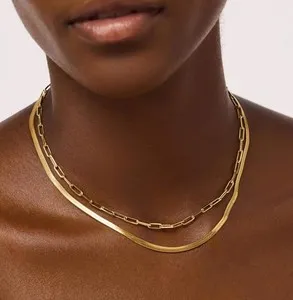 Authentic NWT - Ana Luisa Ina Chain Necklace 17" 14K Gold Plated + $30 bonus