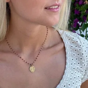 Authentic Love's Celestial Kiss: Rhodolite Garnet Goddess Necklace