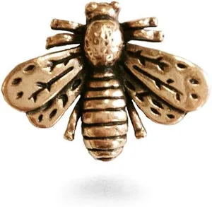 Authentic Napoleonic Bee Lapel Pin - Small Bumblebee Brooch - Antique Gold Plated