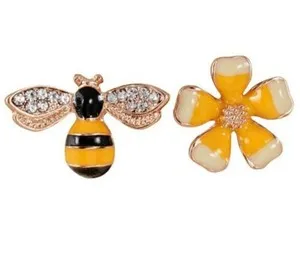 Authentic Bee a Magnet for Abundance: Honey Bee Daisy Earrings