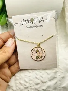 Authentic Necklaces Gold Plated Floral Pendant Bumblebee