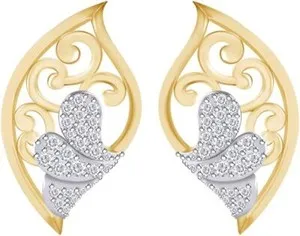 Authentic 1/4ct Natural Round Diamond Bumblebee Stud Earrings 925 Sterling Silver