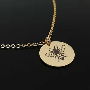 Authentic Bumblebee Necklace Tiny Bee Jewelry Dainty Insects Pendant Charm For Her
