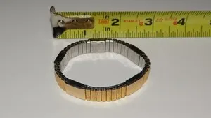 Authentic VTG Womens Gold-Plated 2 Toned Expandable Bracelet ATOMIC JAPN