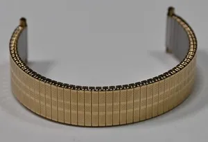 Authentic Stretchy Expandable Watch Strap Bracelet Gold Plated 18mm-22mm Expander