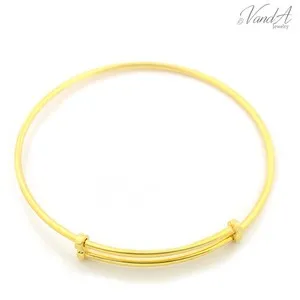 Authentic Protective Harmony Bangle: Expand Your Spirit with Sacred Gold