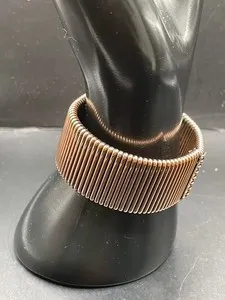 Authentic The Ethereal Ribbed Cuff: A Vintage Vessel of Solar Radiance