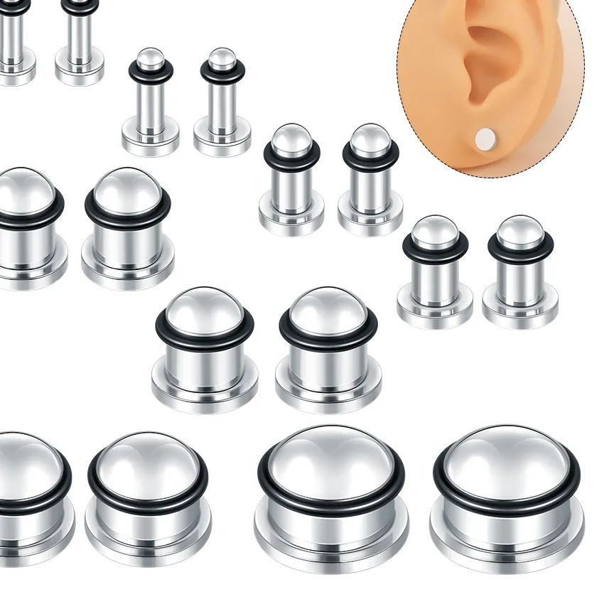Authentic 1Pair Ear Tunnel Earring Plug Gauges Expander Stretcher Ear Taper Body Piercing Jewelry 1.6Mm- 16Mm