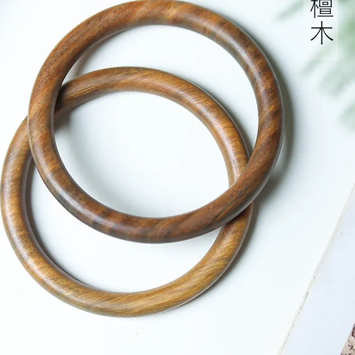 Authentic Argentinian Green Sandalwood Single-Circle Wooden Bracelet, Size 0.8, Decorative Jewelry and Rosary Beads