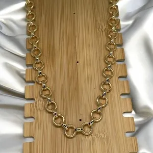 Authentic 18K Gold Plated Chain Necklace Trendy Stylish Stunning Chic Statement
