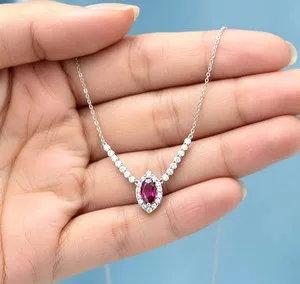 Authentic The Crimson Flame Marquise Halo Amulet