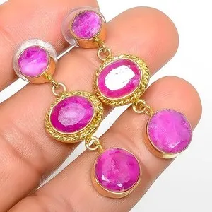 Authentic Aurora's Whisper: Ruby Radiance in 18k Golden Light