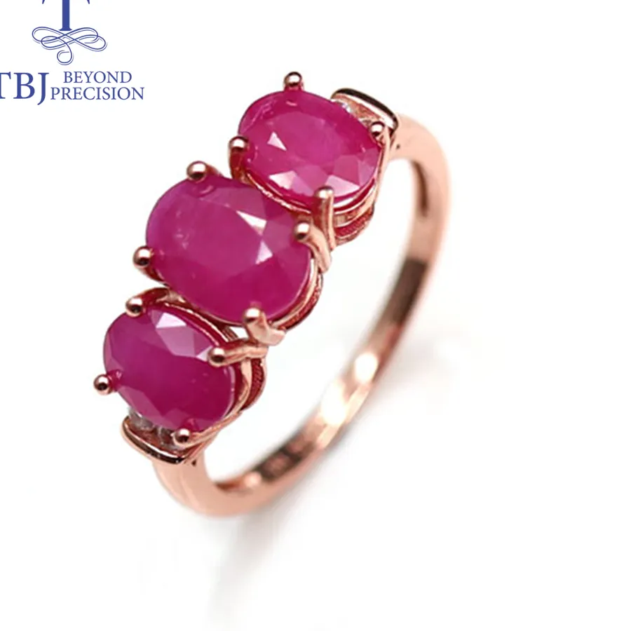Authentic 2026, Natural ruby jewelry 925 sterling silver ring simple luxury design the perfect anniversary for your loved one