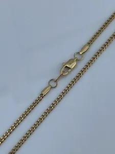 Authentic Mens Gold Miami Cuban Link Chain 3mm 14k Gold Plated 18-30" Long