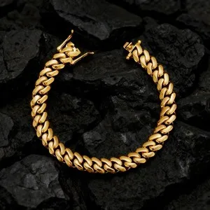 Authentic The Golden Sovereign: 14k Gold-Plated Miami Cuban Link Chain
