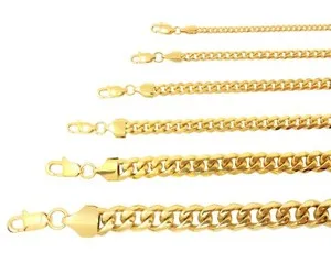 Authentic Miami Golden Curb Link: 18k Radiant Chain for Necklace & Bracelet