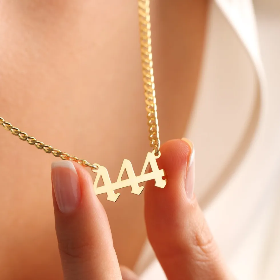 Authentic Angel's Whisper: Golden 777, 444, 222 Number Pendant for Serenity and Guidance