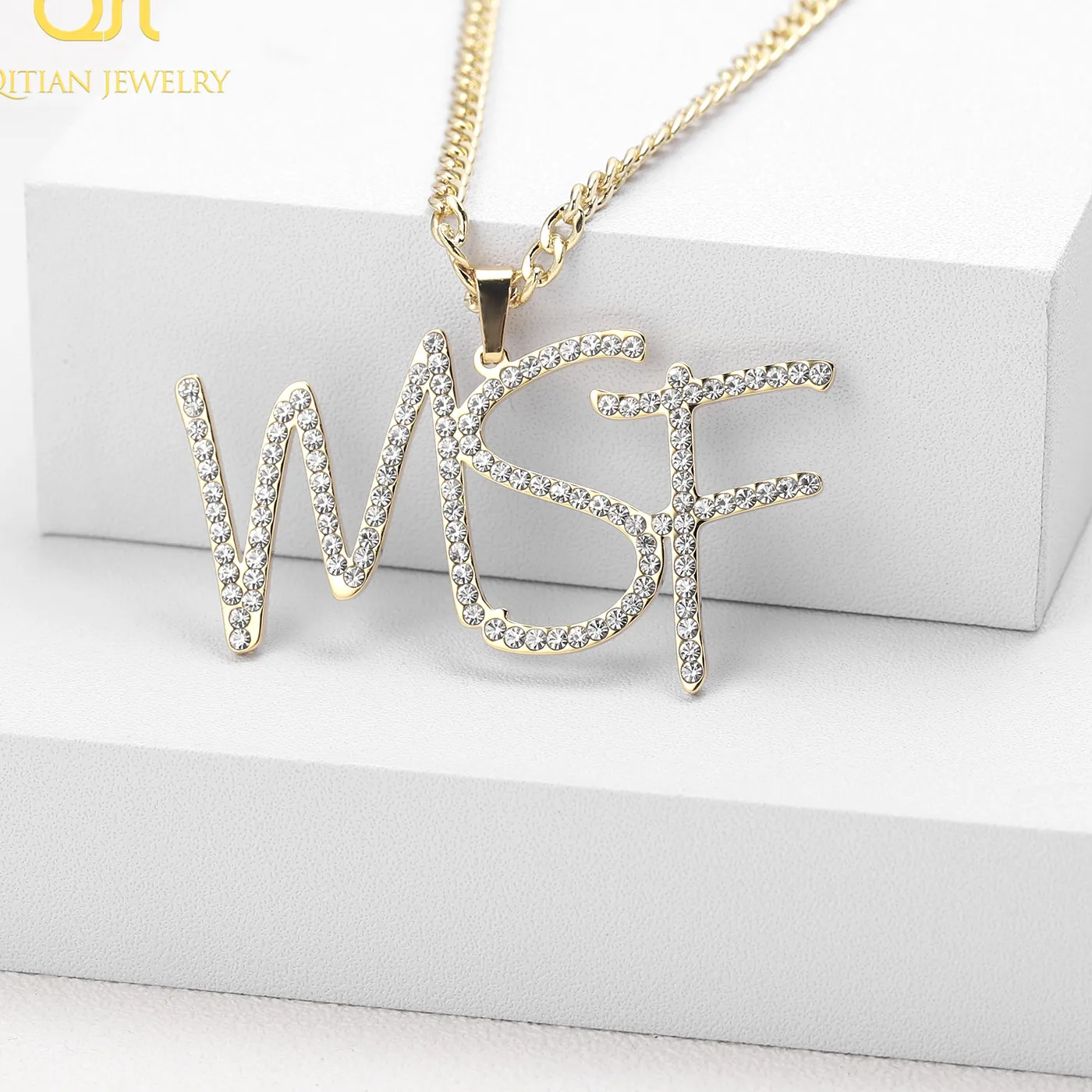 Authentic The Luminescent Sigil Of Identity Custom Gold- Plated Cursive Nameplate Talisman