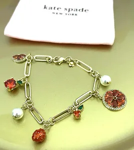Authentic The Orchard of Abundance Gold-Plated Charm Bracelet