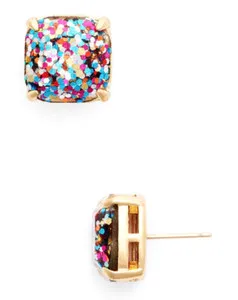 Authentic Kate Spade York Small Square Gold Plated Glitter Stud Earrings W1334