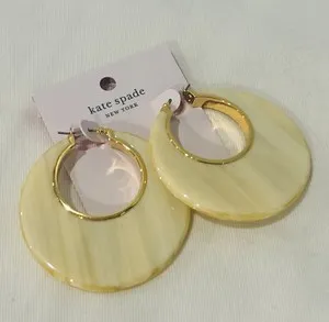 Authentic Celestial Crescent Gold-Plated Horn Hoops