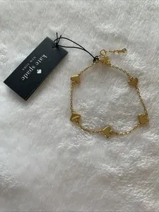 Authentic Kate Spade 8” Spot The Spade Bracelet, Gold Plated !