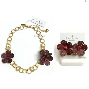 Authentic Blooming Bling 12K Gold-Plated Leather Floral Talisman