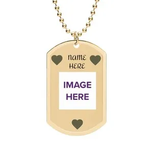 Authentic Love's Gentle Anchor: Personalized Relationship Tag Necklace