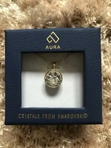 Authentic AURA Ladies Womens Gold Plated Necklace AUX 124 RRP £34.99 - BNIB