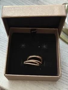 Authentic The Fourfold harmony of Limoges Rose Gold Stacking Bands