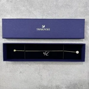 Authentic Swarovski Genuine Tarot Magic Blue Bird Bracelet Gold Plated **