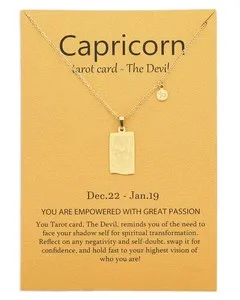 Authentic Align with the Cosmic Power of Capricorn: 14k Gold Plated Constellation Necklace
