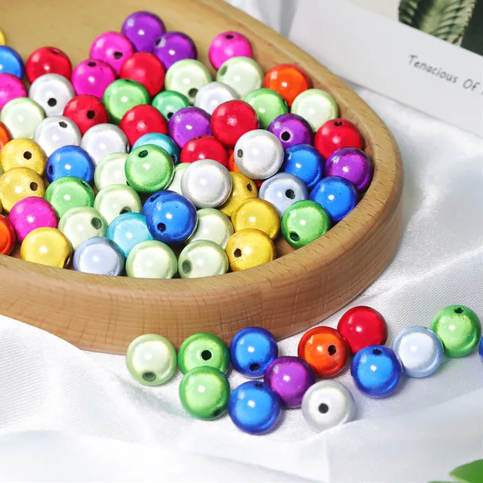 Authentic 1/Pack 3d Miracle Shining Dream Acrylic Round Spacer Beads Pendant 4/ 5 /6 /8 /10/ 12MM, Select Size For Jewelry Making