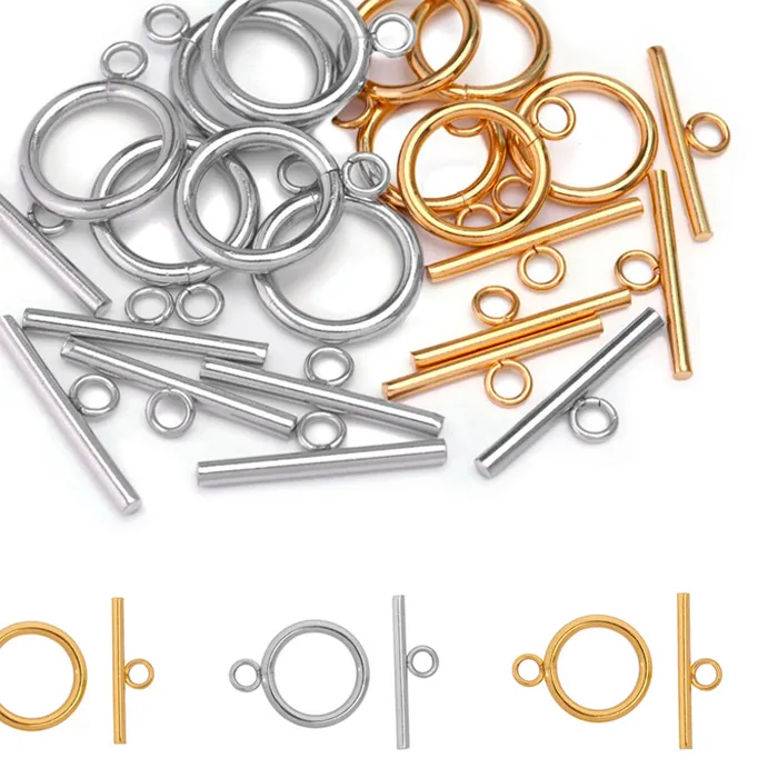 Authentic 4 Sets OT Toggle Clasp Buckle Connector Classic Fastener for DIY Jewelry Making Necklace Bracelet Accessories