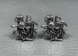 Authentic Heraldic Sentinel Shield Cuff Links - Guardian Plume of Sovereign Protection