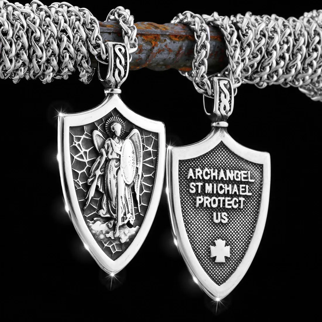 Authentic High Quality Design Odin Warrior Shield Viking Necklace Nordic Religious Belief Jesus Amulet Pendant Jewelry