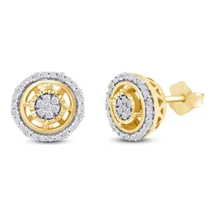Authentic Celestial Halo Radiance - Radiant Solar Gold and Light-Infused Studs
