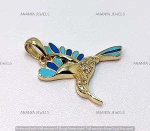 Authentic Celestial Nectar Hummingbird Talisman - Gold-Plated Totem of Joy and Vibrancy