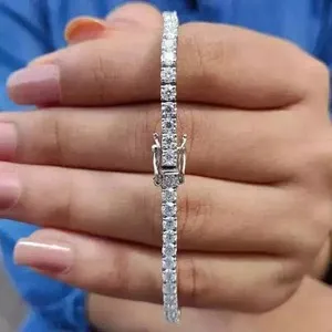Authentic Celestial Halo Radiance - Luminescent 10CT Diamond Symmetry Bracelet