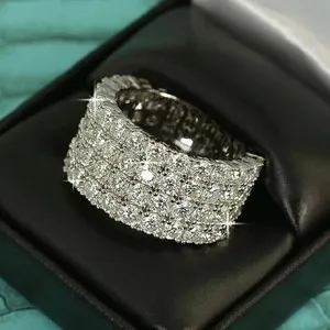Authentic Eternal Bond of Unity: 3Ct Round Cut Moissanite Eternity Ring