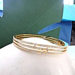 Authentic The Nardi Celestial Triple-Band Gilded Bangle