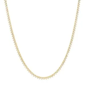 Authentic The Radiant Solar Thread: 14K Gold-Plated 925 Sterling Silver Tennis Chain
