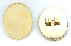 Authentic ONE GOLD PLATED 40x30 CABOCHON CAB GEMSTONE GEM BOLO BOLA TIE MOUNTING CF271