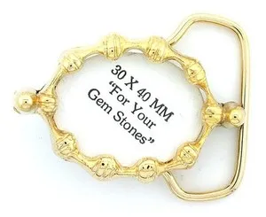 Authentic 40x30 40mm x 30mm Cabochon Cab Gold Plated Goldplated Belt Buckle Mounting CF544