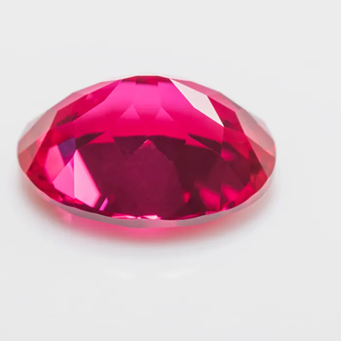 Authentic Lab Grown Ruby Oval Shape Red Color Charms Gemstone for DIY Advanced Jewelry