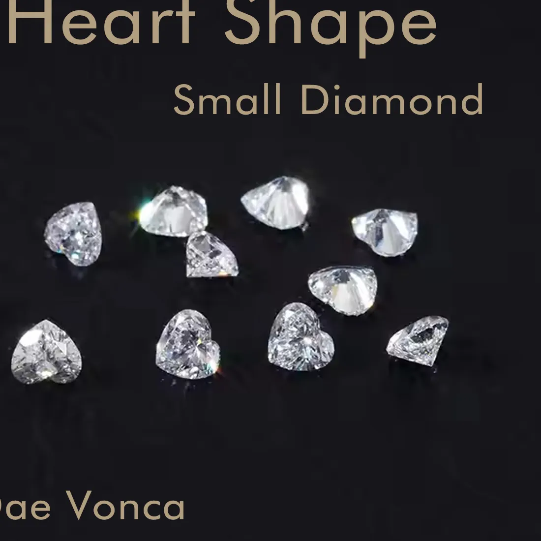 Authentic HPHT Melee Heart Shape DEF VS/VVS Clarity Loose Stone HPHT Lab Grown Diamond Different Sizes Lab Diamond For Custom Jewelry