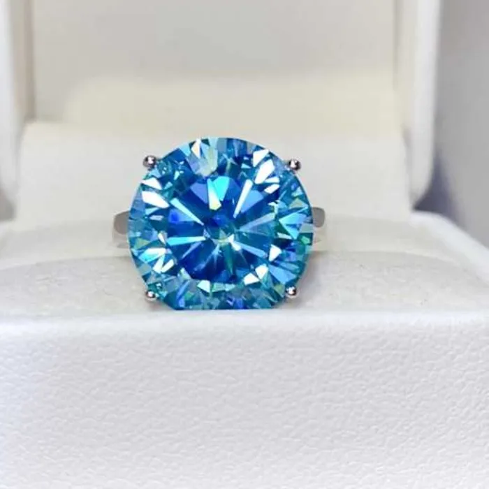Authentic SACE GEMS GRA Certified 1-10CT Moissanite Ring VVS1 Lab Diamond Solitaire Ring for Women Engagement Promise Wedding Band Jewelry
