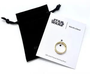 Authentic Baublebar Star Wars Mandalorian Grogu 18K Gold Plated Sterling Silver Ring Sz 6