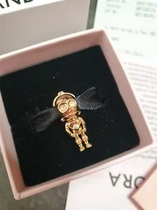Authentic Pandora Star Wars C-3PO Sterling Silver gold plated Charm