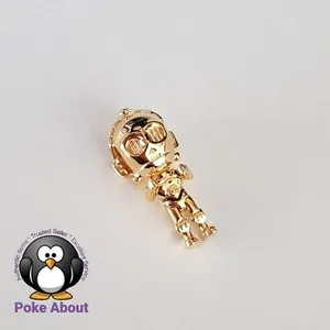 Authentic Genuine Authentic Pandora Star Wars Shine Gold Plated C-3PO Charm 769244C01 C3PO